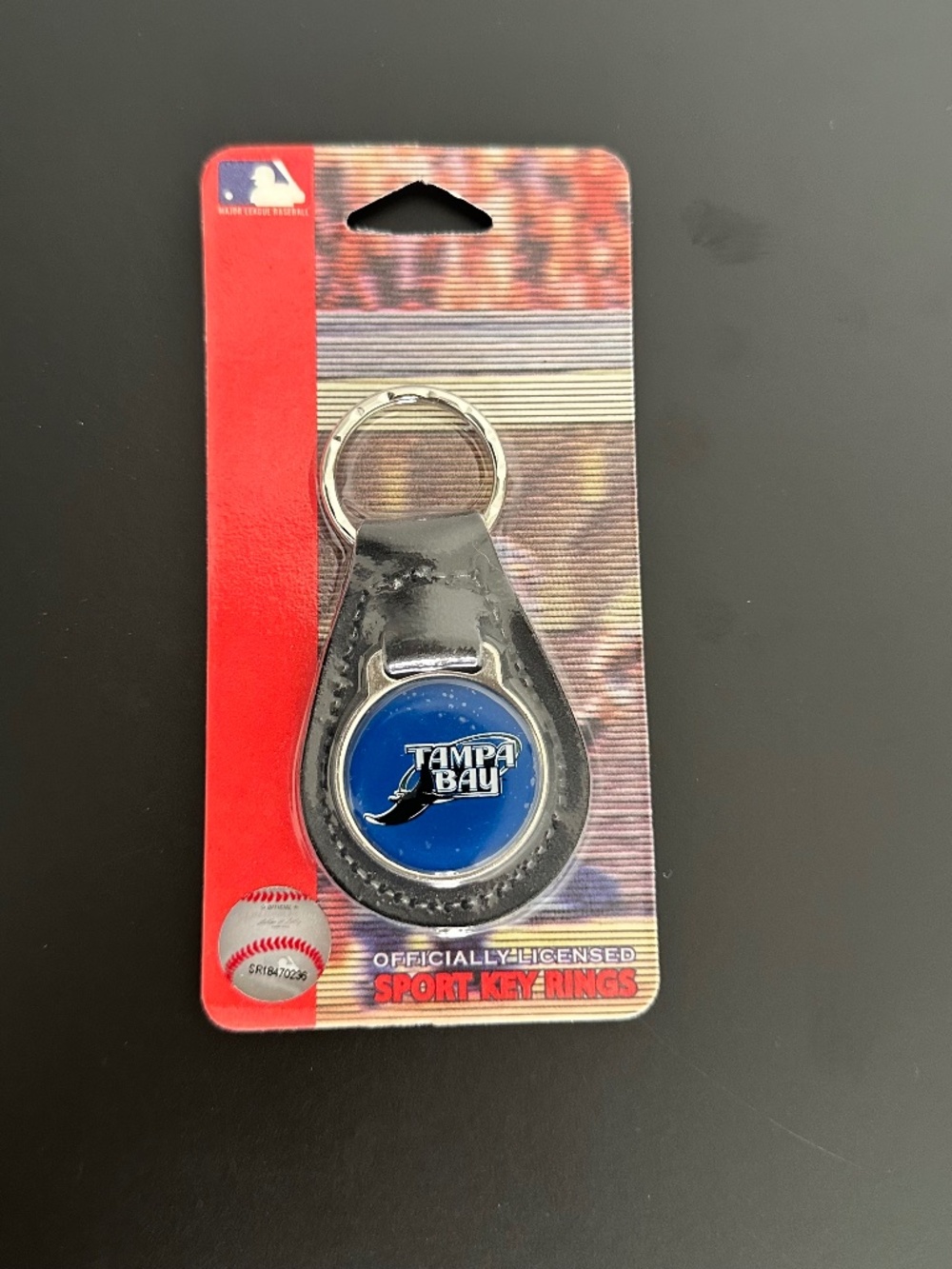 MLB Tampa Bay Devil Rays Keychain Highland Glen Vintage 2003 Logo Leather